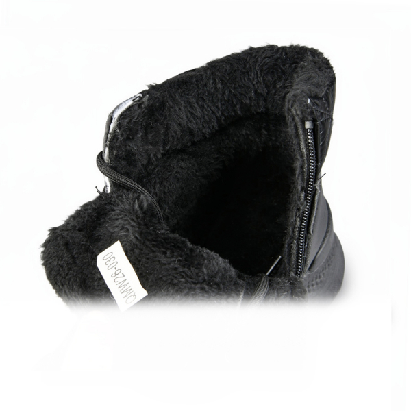 дамски боти еко кожа/текстил черни 0162352