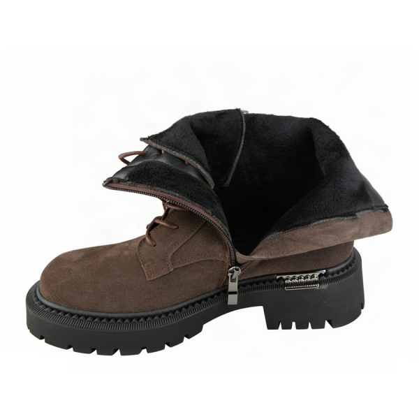 lady's boots genuin leather brown 0163409