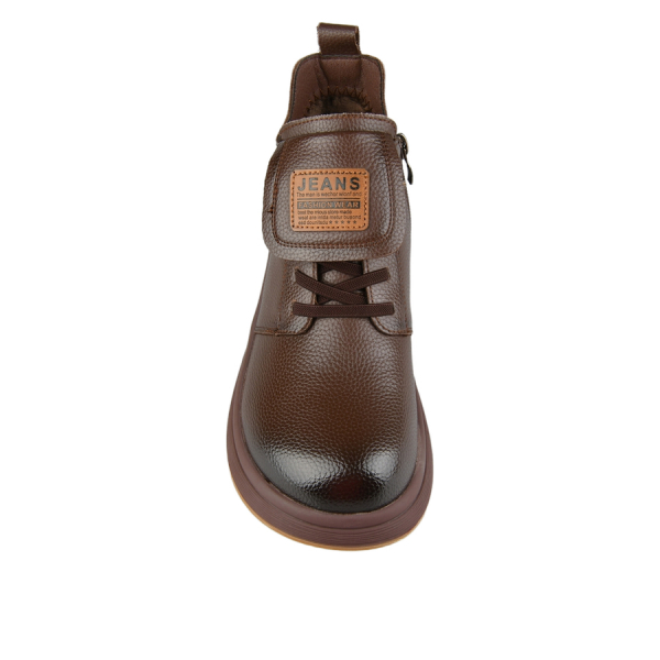 lady's boots genuin leather dark brown 0162859