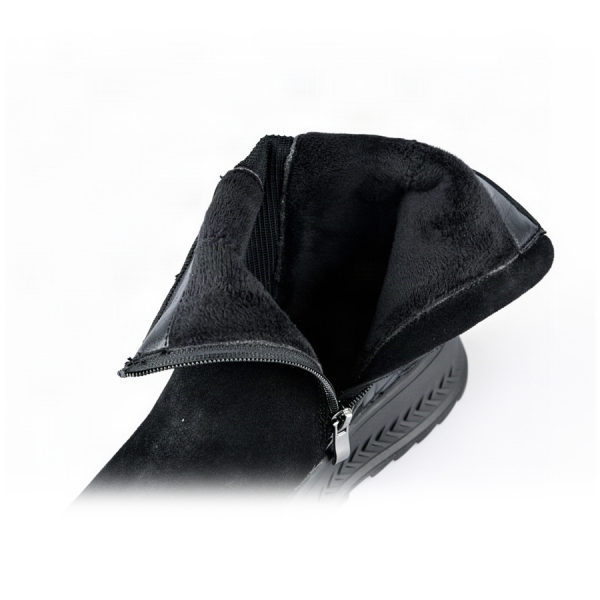lady's boots genuin leather black 0163411