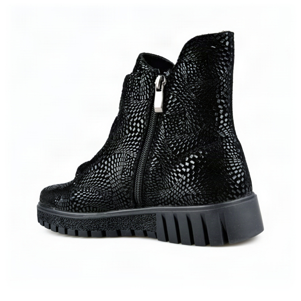 lady's boots genuin leather black 0163423