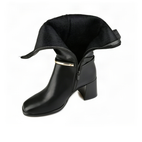 lady's high boots synthetic leather black 0162497