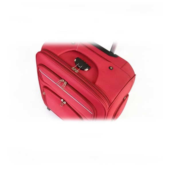 medium suitcase textile red 0163733