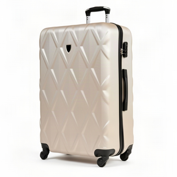 big suitcase ABS plastic  beige 0163656