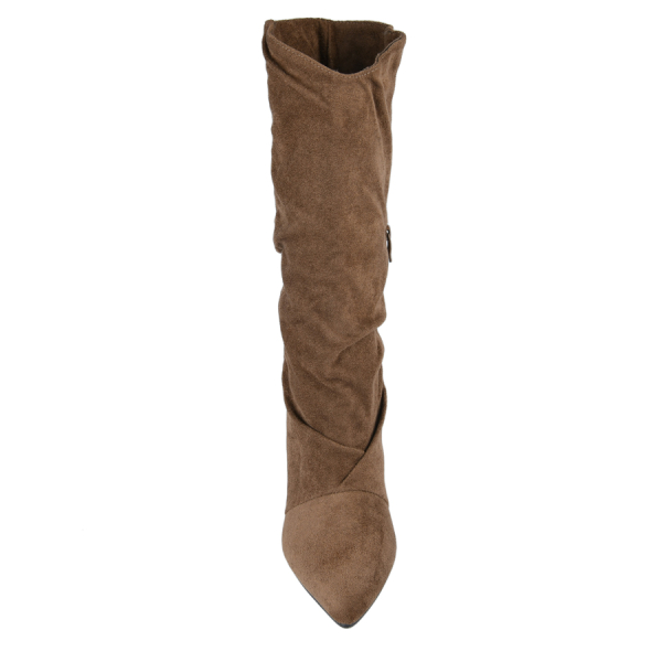lady's high boots textile light brown 0162571