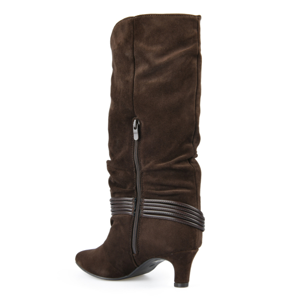 lady's high boots textile brown 0162572