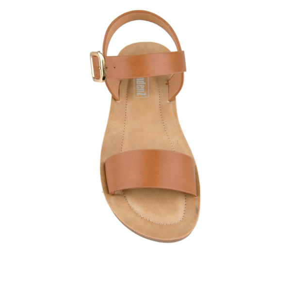 lady's sandals synthetic leather brown 0161174