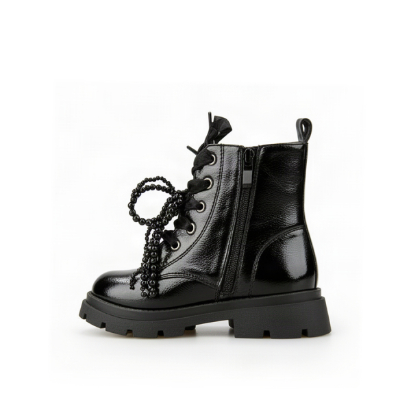 kids boots synthetic leather black 0162541