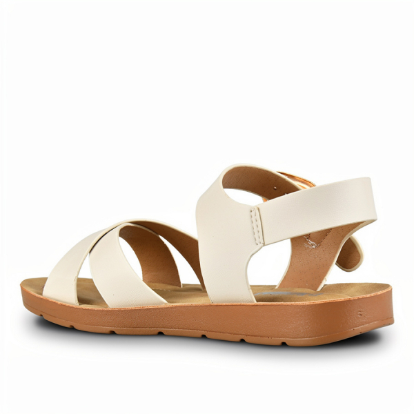 lady's sandals synthetic leather white 0161342
