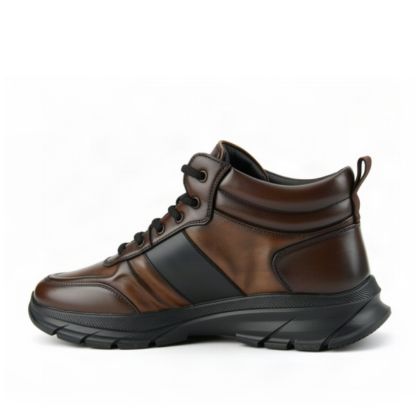 men's boots genuin leather brown 0162966