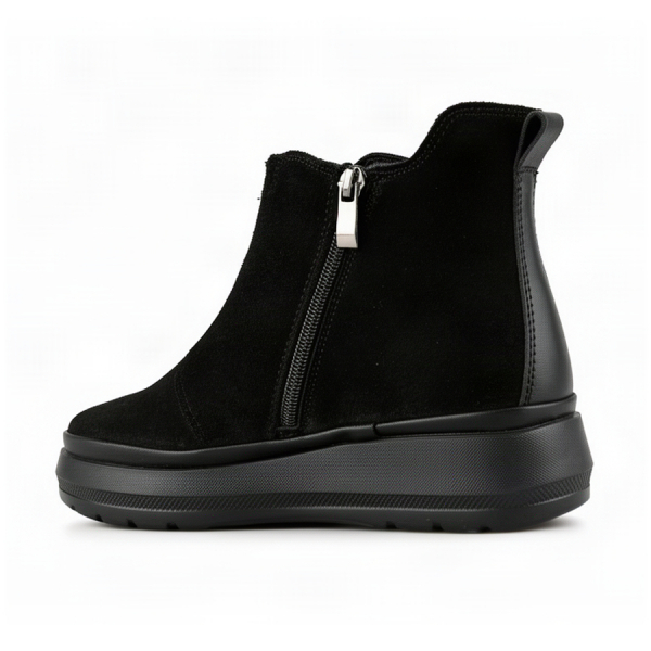 lady's boots genuin leather black 0163412