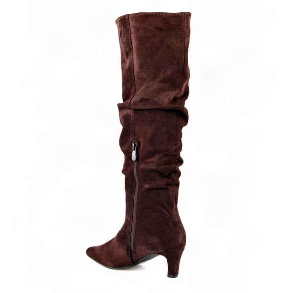 lady's high boots textile brown 0162823