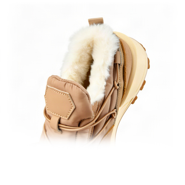 lady's shoes textile/eco leather light brown 0163091