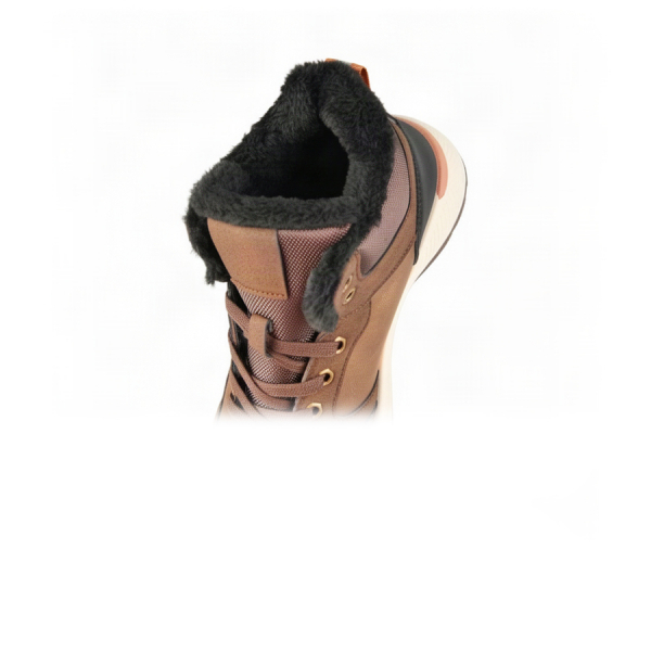 men's boots synthetic leather/textile brown 0162605