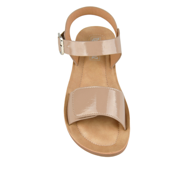 lady's sandals synthetic leather brown 0161173