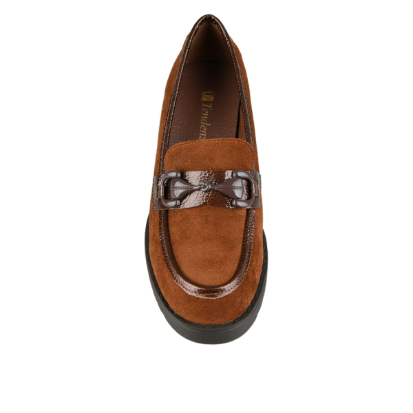 lady's shoes textile/synthetic leather light brown 0162902