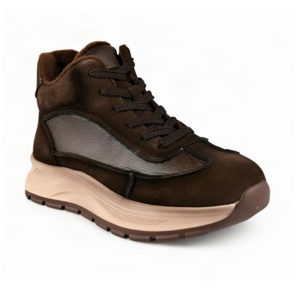 lady's boots genuin leather dark brown 0162867