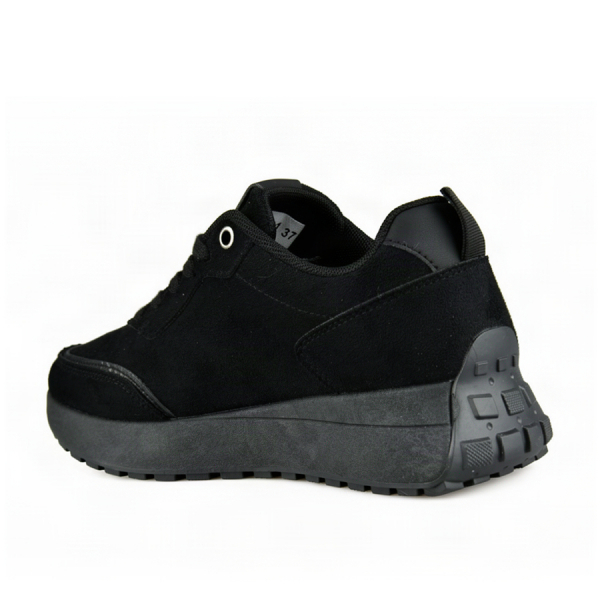 lady's sneakers textile black 0162576