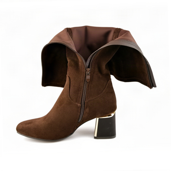 lady's high boots textile brown 0162431