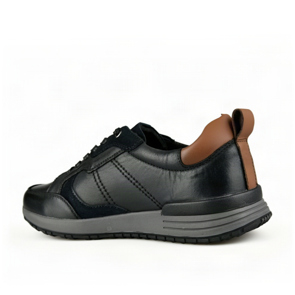 men's sneakers genuin leather black 0162961