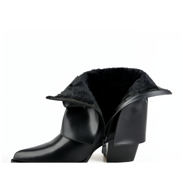 lady's boots synthetic leather black 0162827