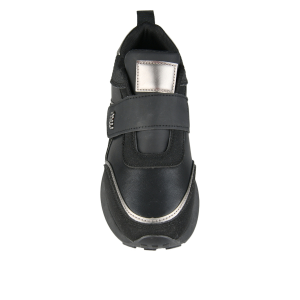 lady's sneakers synthetic leather black 0162588