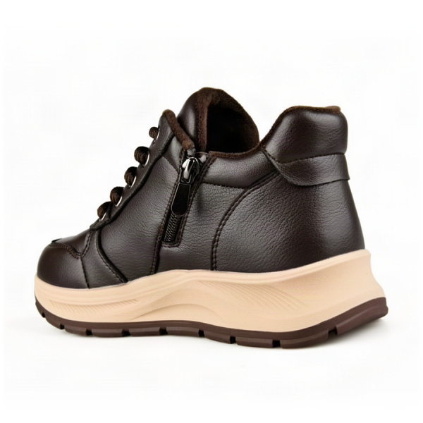 lady's boots genuin leather dark brown 0162869