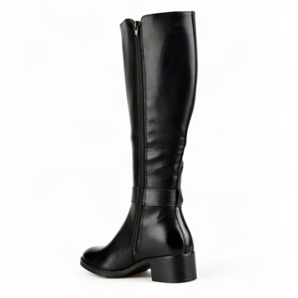 lady's high boots synthetic leather/textile black 0162920