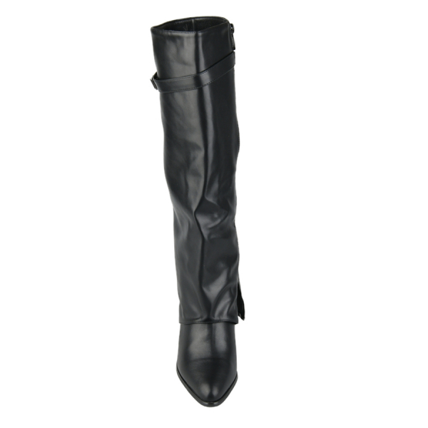 lady's high boots synthetic leather black 0162845