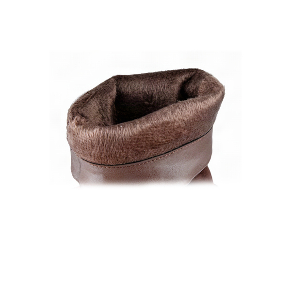 lady's high boots textile brown 0162823