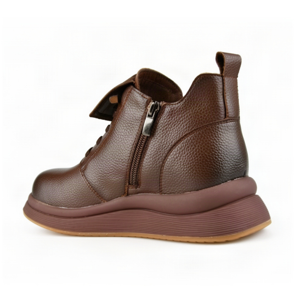 lady's boots genuin leather dark brown 0162859