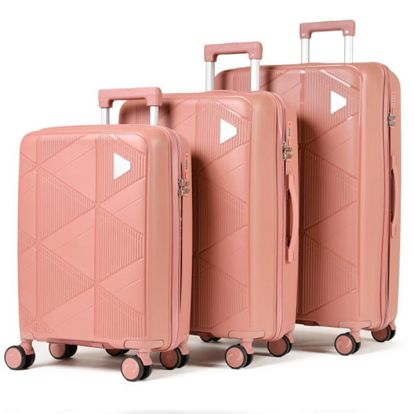medium suitcase polypropylene dark pink 0161578