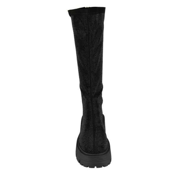lady's high boots textile black 0162414