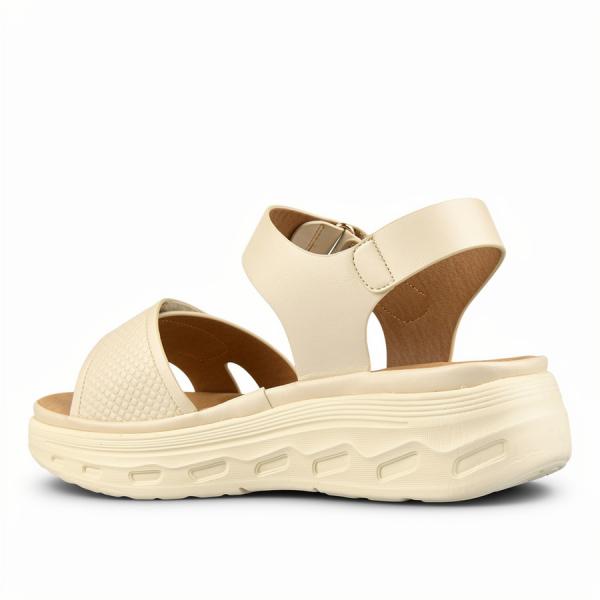 lady's sandals synthetic leather beige 0161149