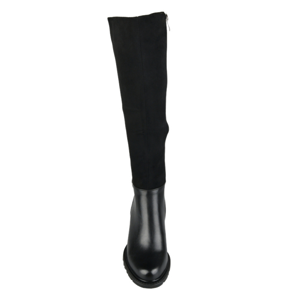 lady's high boots textile/synthetic leather black 0162116