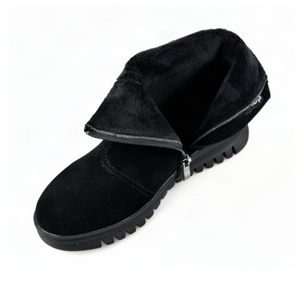 lady's boots genuin leather black 0163077