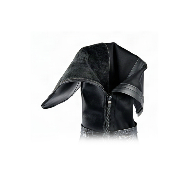 lady's high boots synthetic leather/textile black 0163203