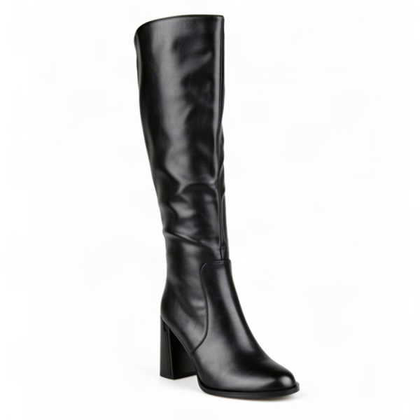 lady's high boots synthetic leather black 0162098