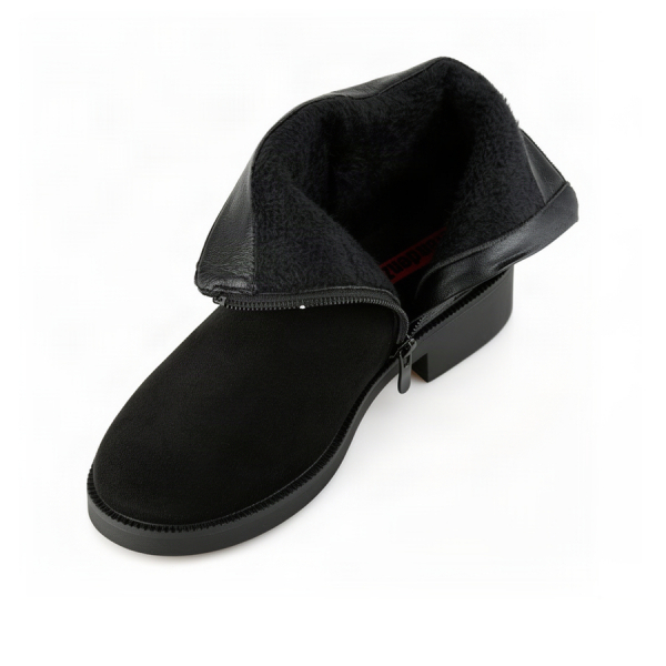 lady's boots textile/synthetic leather black 0162471