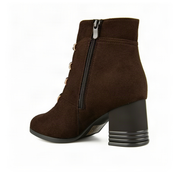 lady's boots textile brown 0162452