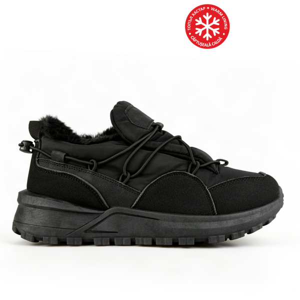 lady's shoes textile/eco leather black