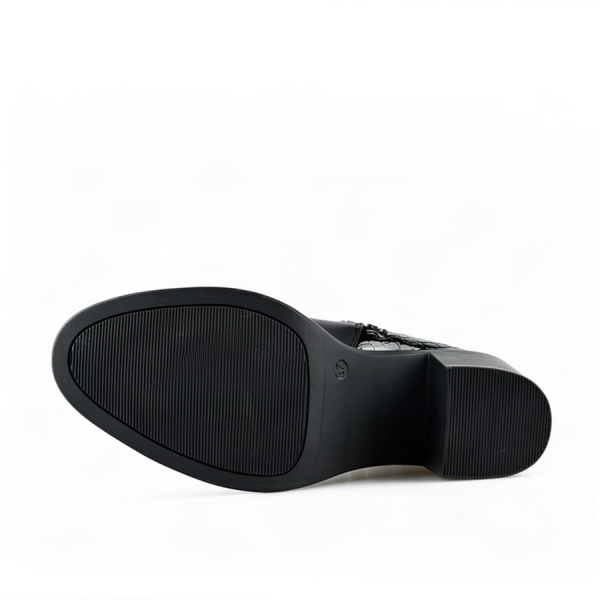 lady's high boots synthetic leather/textile black 0163203