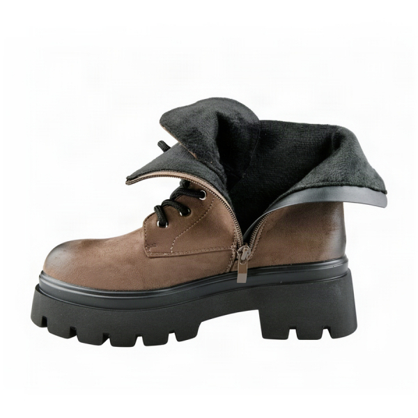lady's boots textile brown 0163221