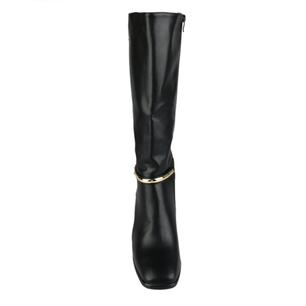 lady's high boots synthetic leather black 0162497