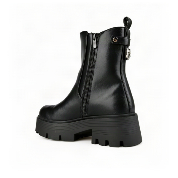 lady's boots synthetic leather/textile black 0162455