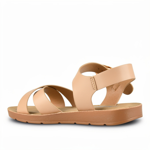 lady's sandals synthetic leather beige 0161343