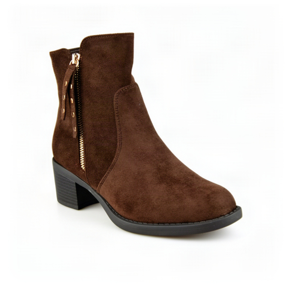 lady's boots textile brown 0162517