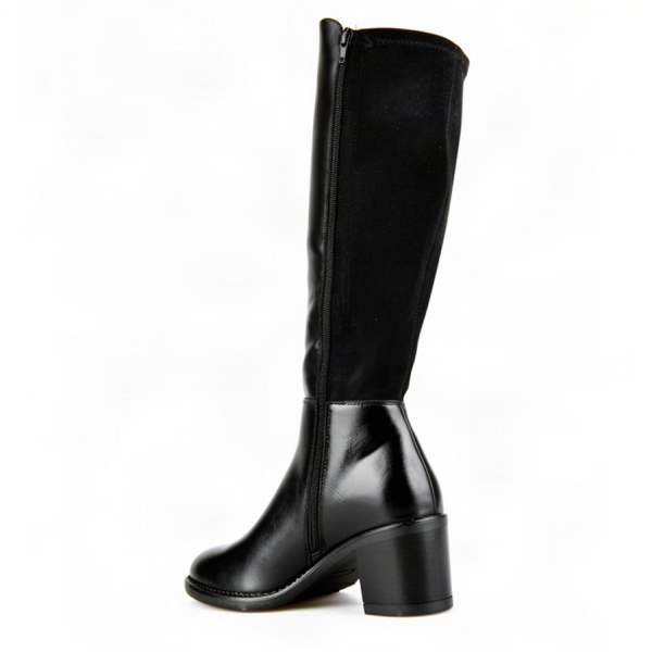 lady's high boots synthetic leather/textile black 0162926