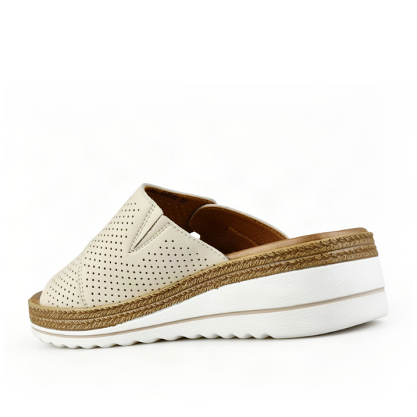 lady's slippers genuin leather beige 0163744