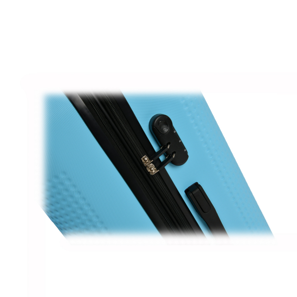 medium suitcase ABS plastic blue 0163694
